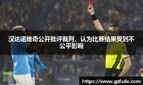 汉达诺维奇公开批评裁判，认为比赛结果受到不公平影响